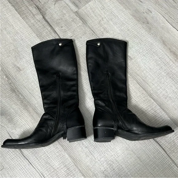 STUART WEITZMAN Heel Riding Moto Boots Knee High Size 5.5 - Picture 4 of 13